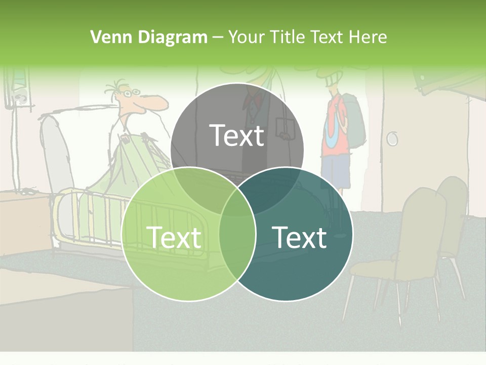 A Cartoon Of A Hospital Room With A Nurse And A Patient PowerPoint Template