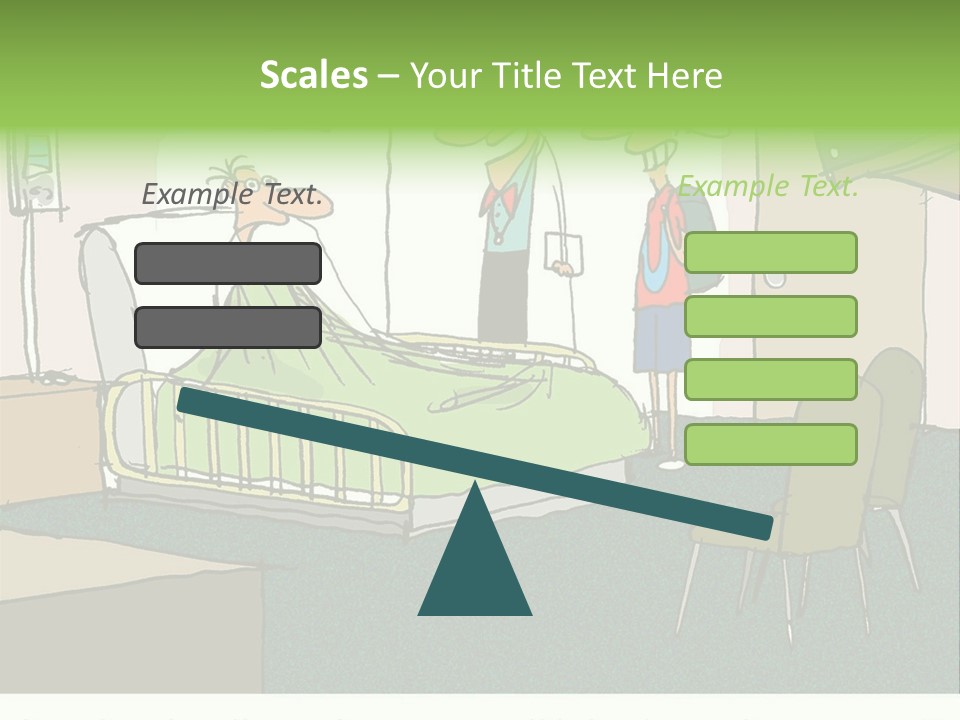 A Cartoon Of A Hospital Room With A Nurse And A Patient PowerPoint Template