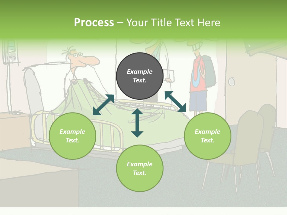 A Cartoon Of A Hospital Room With A Nurse And A Patient PowerPoint Template