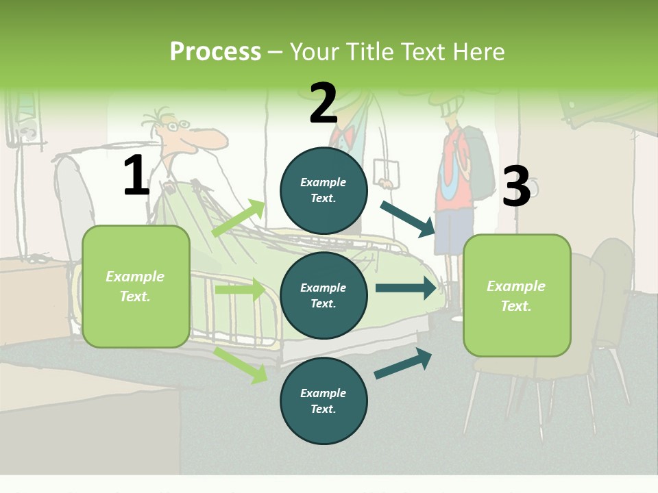 A Cartoon Of A Hospital Room With A Nurse And A Patient PowerPoint Template