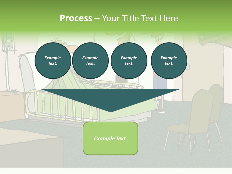 A Cartoon Of A Hospital Room With A Nurse And A Patient PowerPoint Template