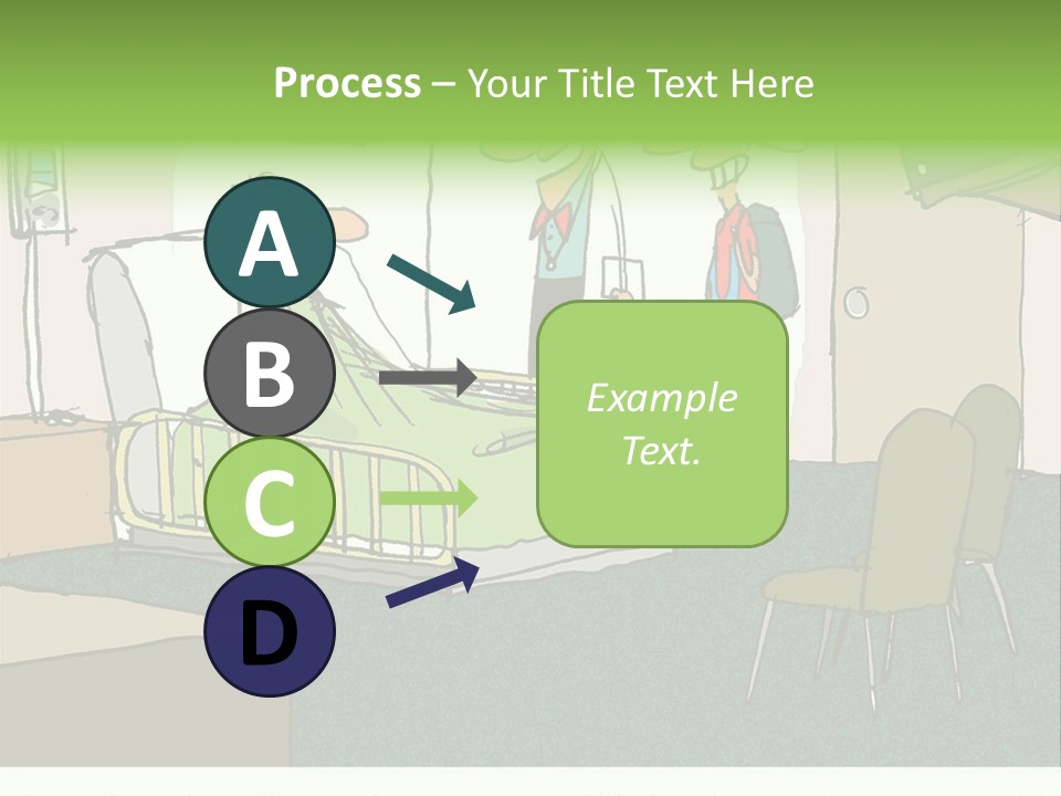 A Cartoon Of A Hospital Room With A Nurse And A Patient PowerPoint Template