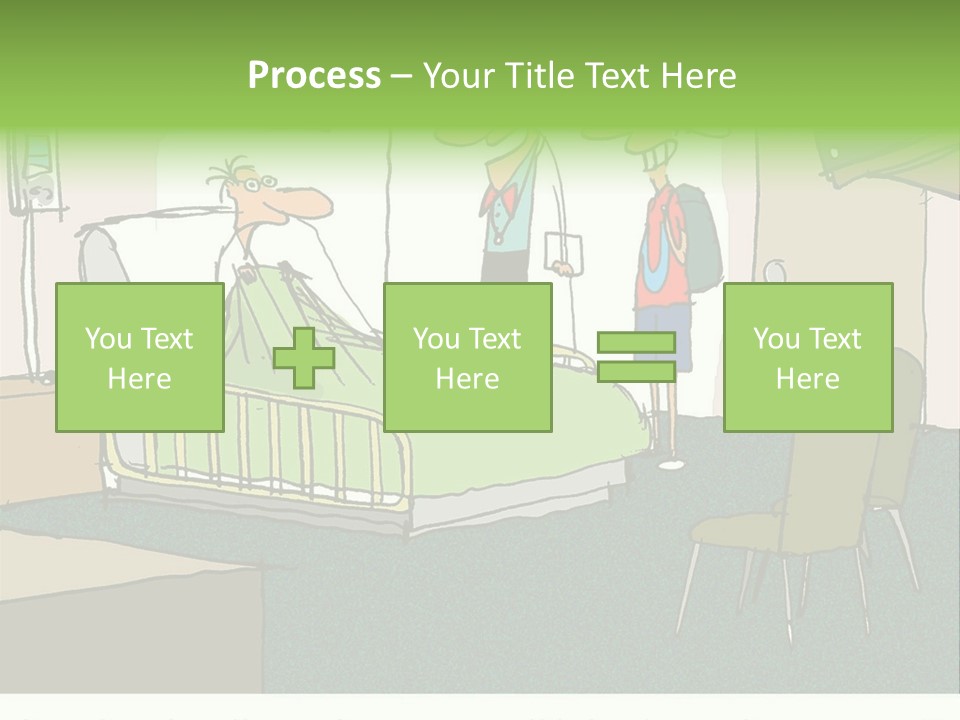 A Cartoon Of A Hospital Room With A Nurse And A Patient PowerPoint Template