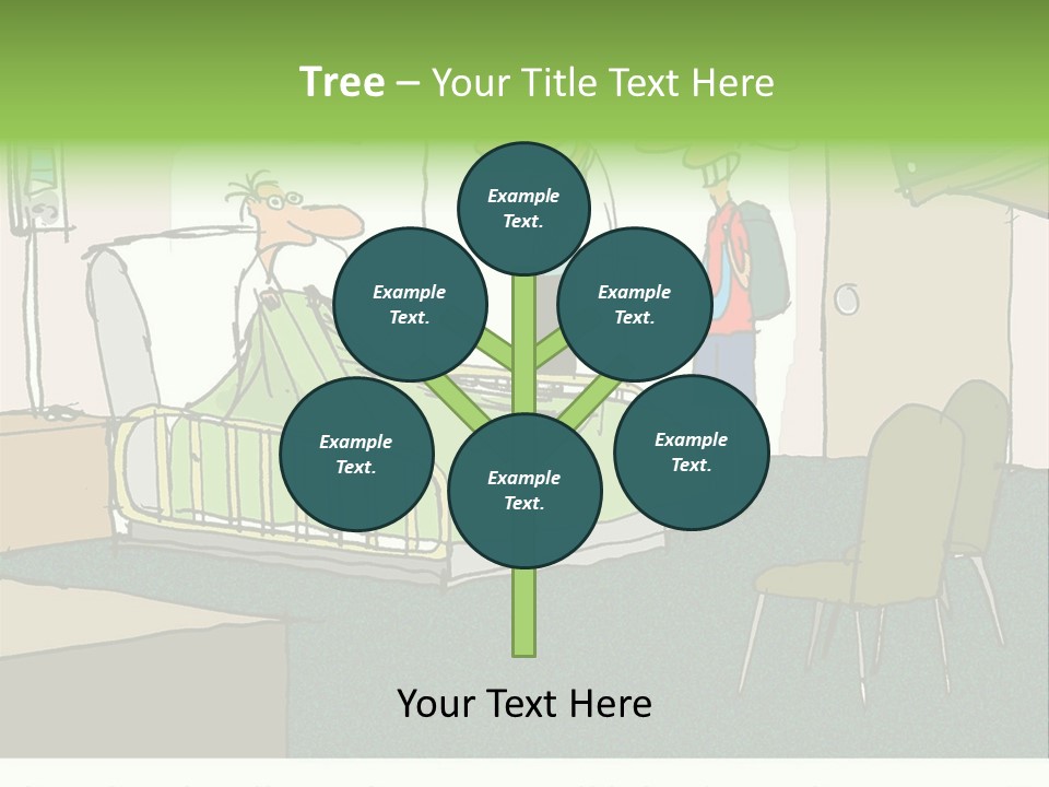 A Cartoon Of A Hospital Room With A Nurse And A Patient PowerPoint Template