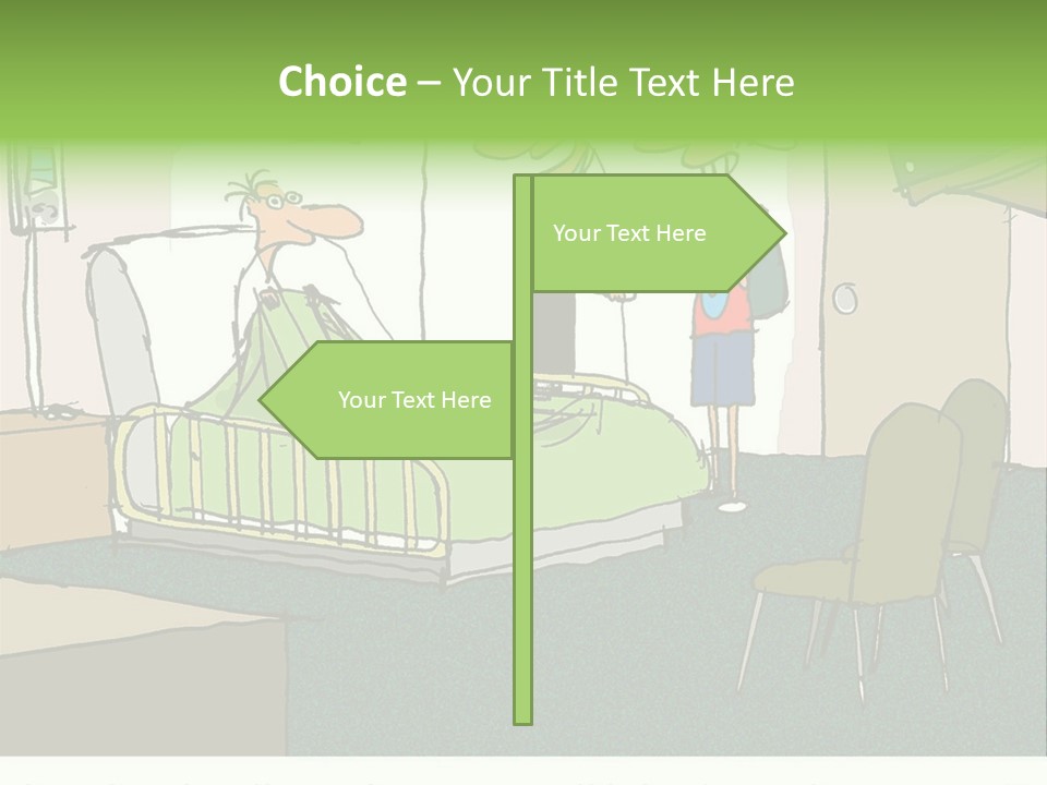 A Cartoon Of A Hospital Room With A Nurse And A Patient PowerPoint Template