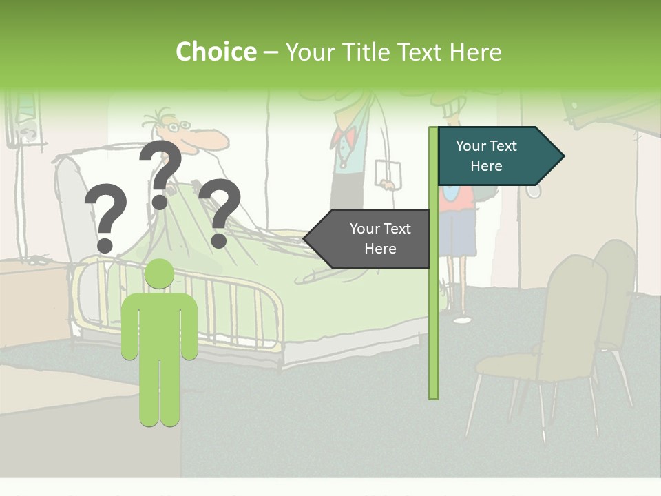 A Cartoon Of A Hospital Room With A Nurse And A Patient PowerPoint Template