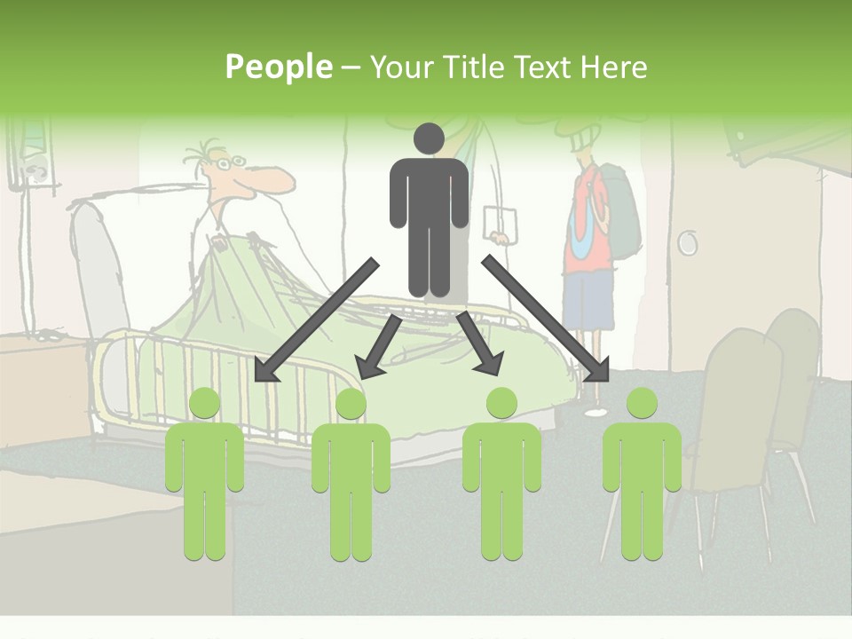 A Cartoon Of A Hospital Room With A Nurse And A Patient PowerPoint Template