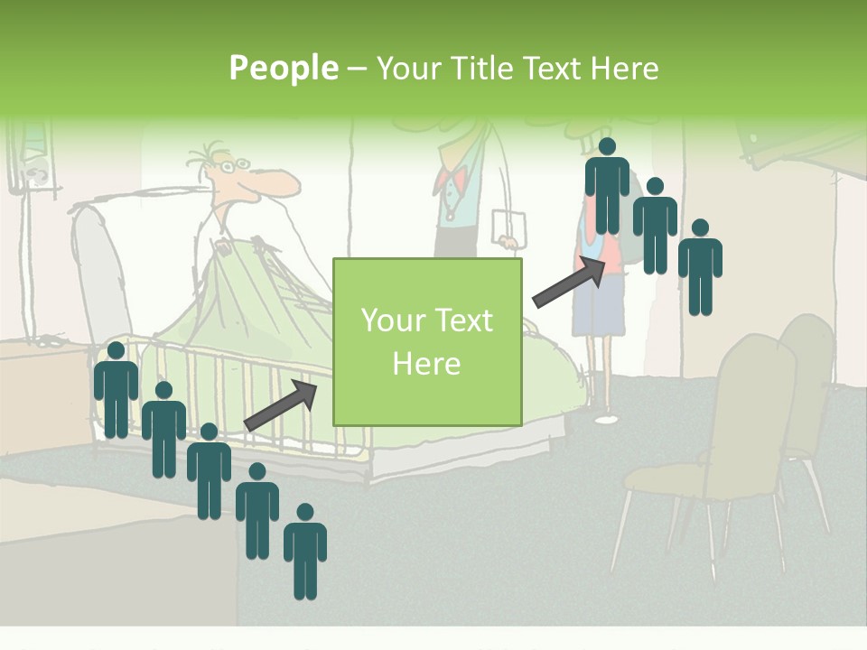 A Cartoon Of A Hospital Room With A Nurse And A Patient PowerPoint Template