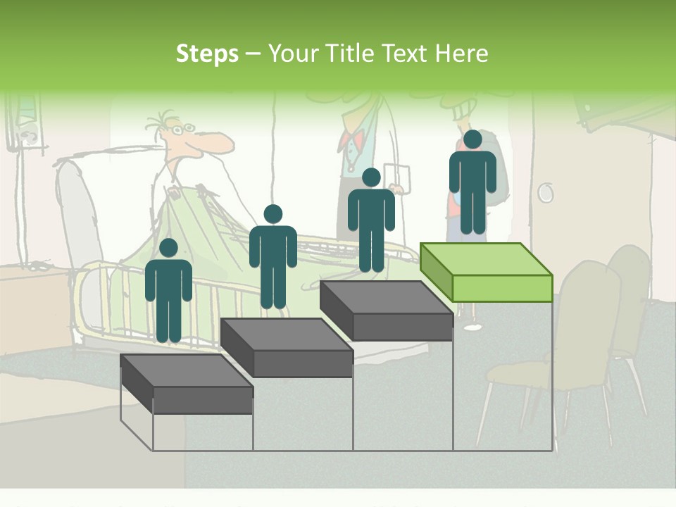 A Cartoon Of A Hospital Room With A Nurse And A Patient PowerPoint Template