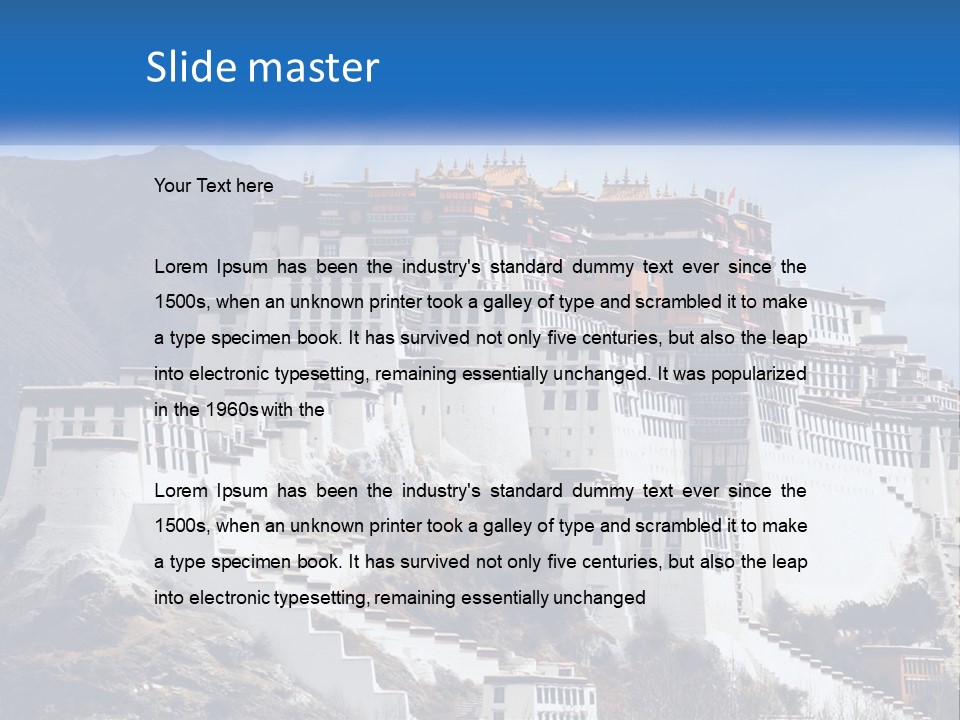 A Large White Building On Top Of A Mountain PowerPoint Template