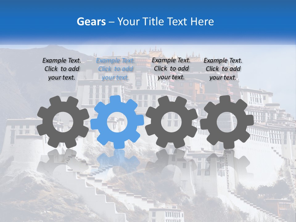 A Large White Building On Top Of A Mountain PowerPoint Template