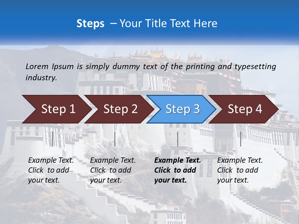 A Large White Building On Top Of A Mountain PowerPoint Template