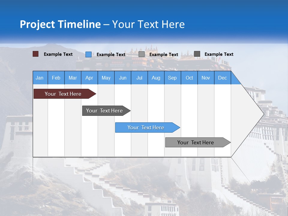 A Large White Building On Top Of A Mountain PowerPoint Template