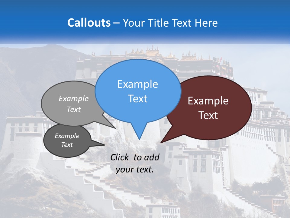 A Large White Building On Top Of A Mountain PowerPoint Template