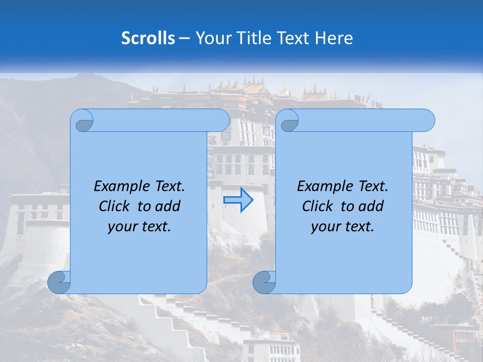 A Large White Building On Top Of A Mountain PowerPoint Template