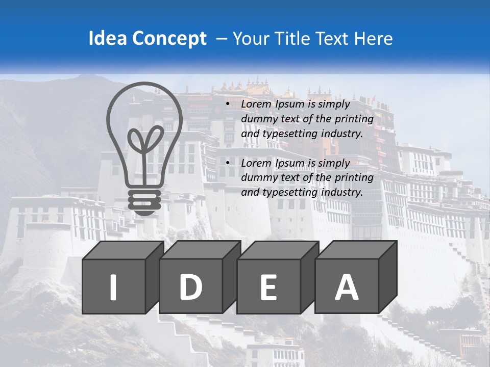 A Large White Building On Top Of A Mountain PowerPoint Template