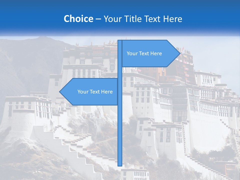 A Large White Building On Top Of A Mountain PowerPoint Template