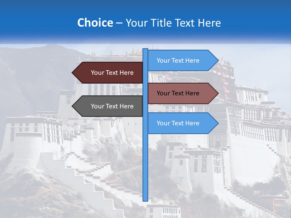 A Large White Building On Top Of A Mountain PowerPoint Template