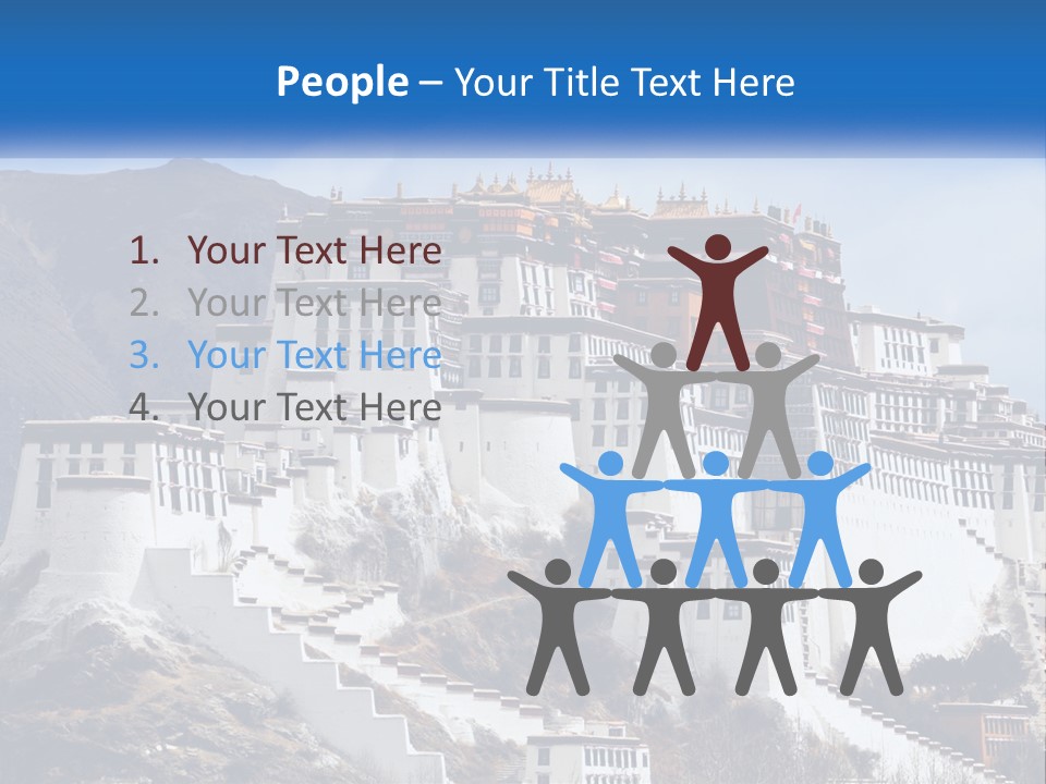 A Large White Building On Top Of A Mountain PowerPoint Template