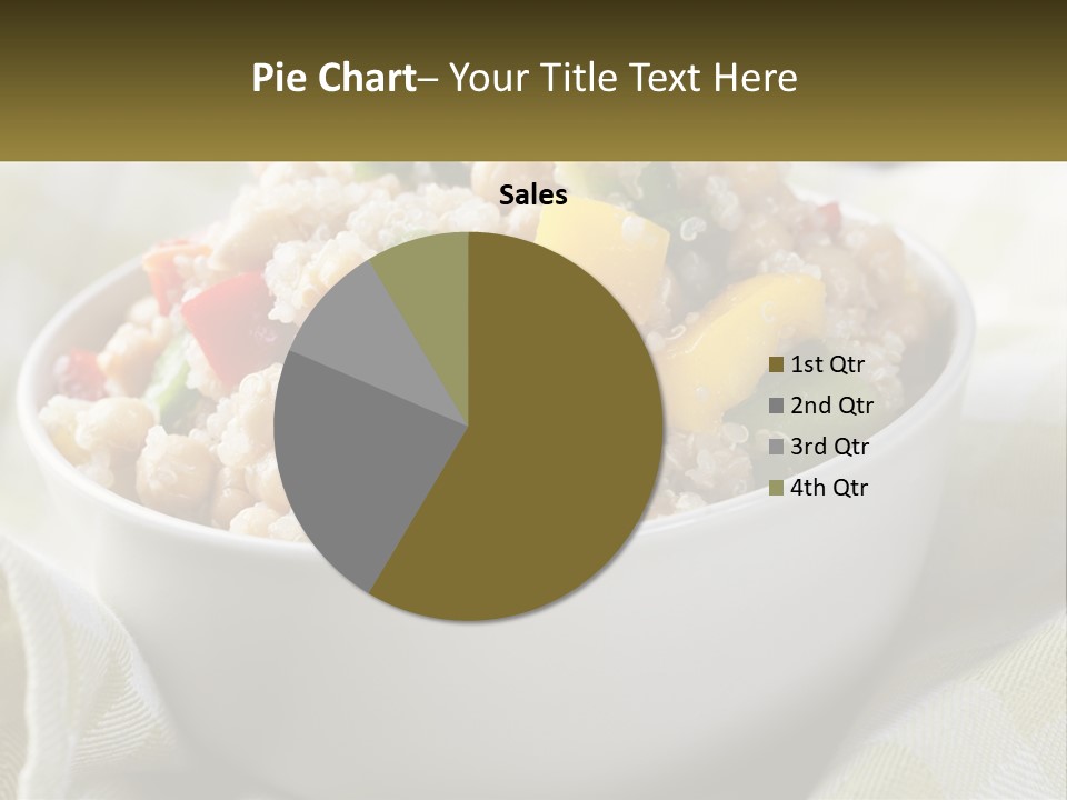 A White Bowl Filled With Rice And Veggies PowerPoint Template