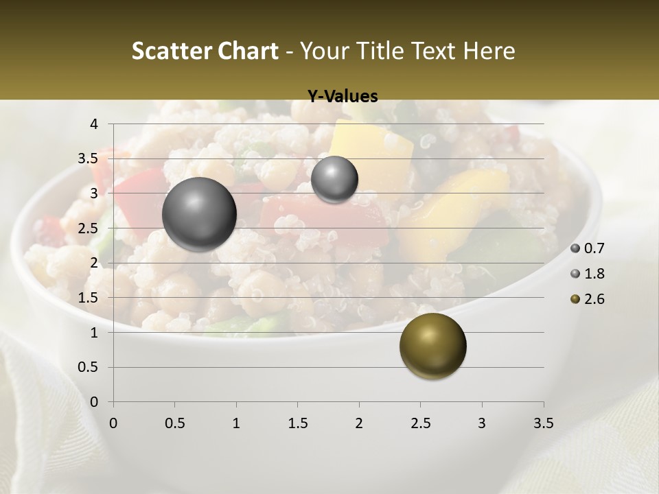 A White Bowl Filled With Rice And Veggies PowerPoint Template