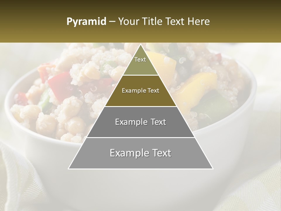 A White Bowl Filled With Rice And Veggies PowerPoint Template