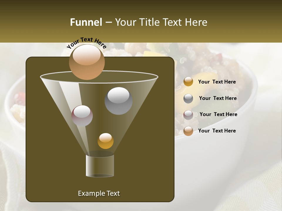 A White Bowl Filled With Rice And Veggies PowerPoint Template