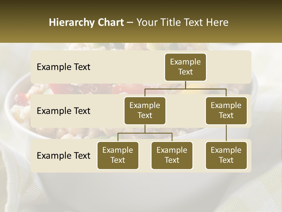 A White Bowl Filled With Rice And Veggies PowerPoint Template