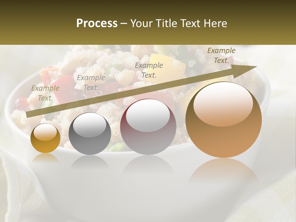 A White Bowl Filled With Rice And Veggies PowerPoint Template