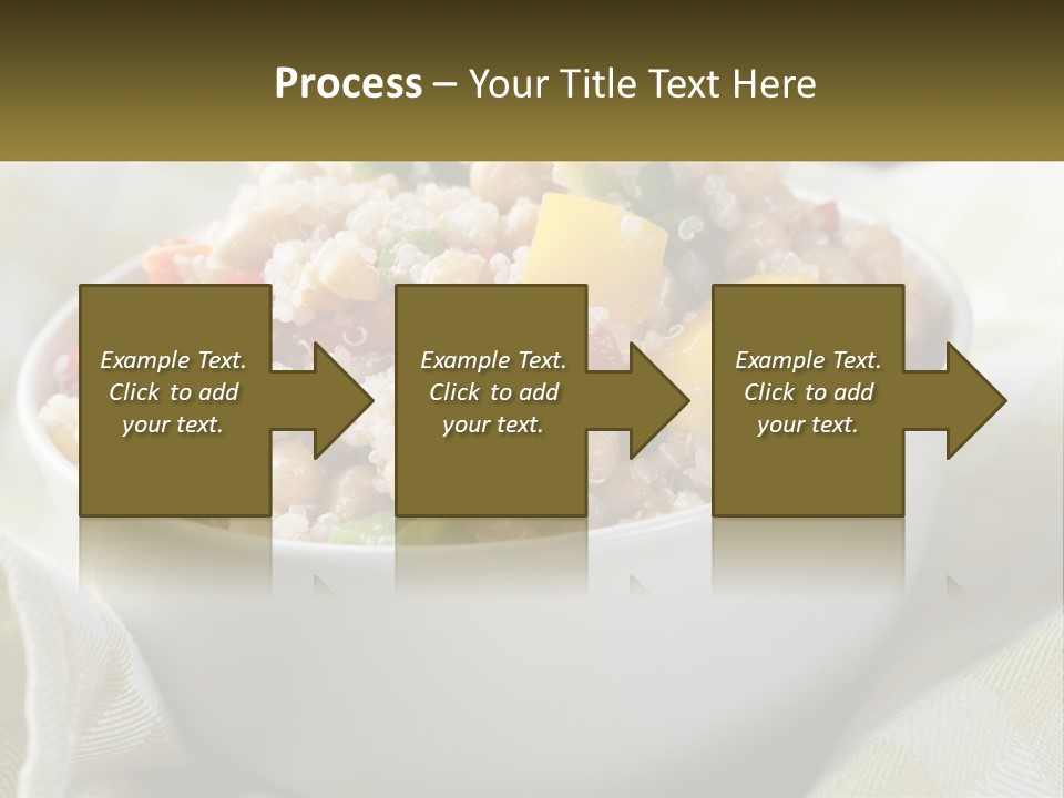 A White Bowl Filled With Rice And Veggies PowerPoint Template