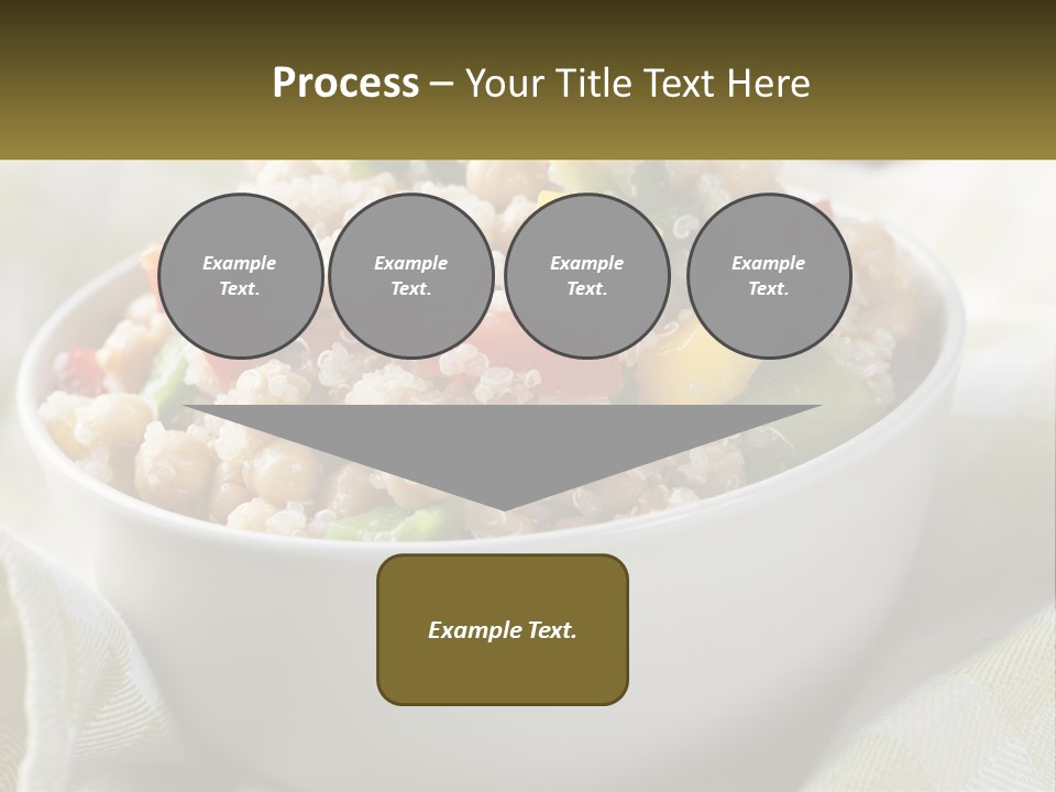 A White Bowl Filled With Rice And Veggies PowerPoint Template