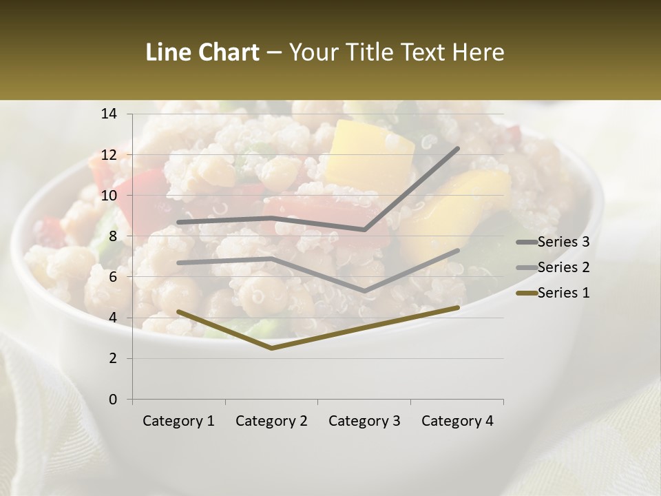 A White Bowl Filled With Rice And Veggies PowerPoint Template