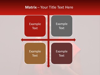 A Woman In A Red Shirt Is Holding A Red Sign PowerPoint Template