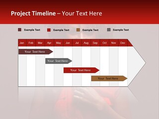 A Woman In A Red Shirt Is Holding A Red Sign PowerPoint Template