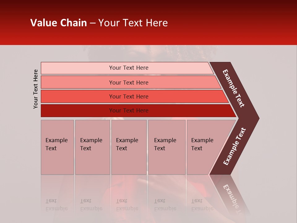 A Woman In A Red Shirt Is Holding A Red Sign PowerPoint Template