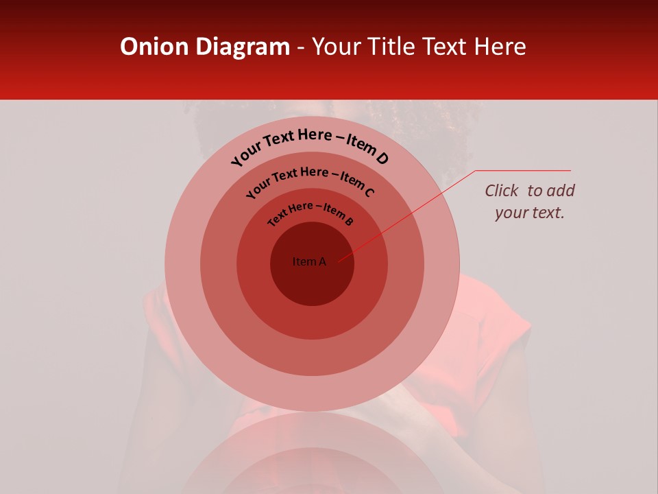 A Woman In A Red Shirt Is Holding A Red Sign PowerPoint Template