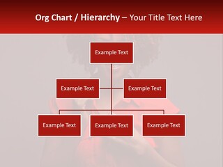 A Woman In A Red Shirt Is Holding A Red Sign PowerPoint Template