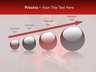 A Woman In A Red Shirt Is Holding A Red Sign PowerPoint Template