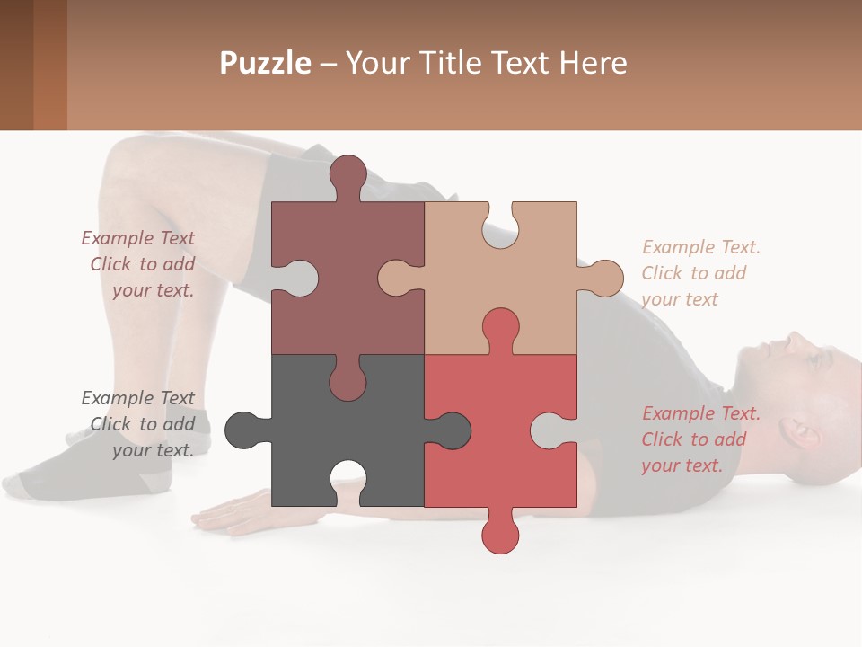 A Man In Black Shirt Doing A Yoga Pose PowerPoint Template