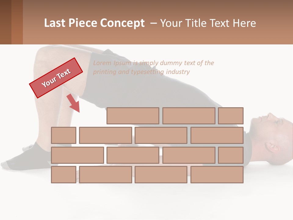 A Man In Black Shirt Doing A Yoga Pose PowerPoint Template