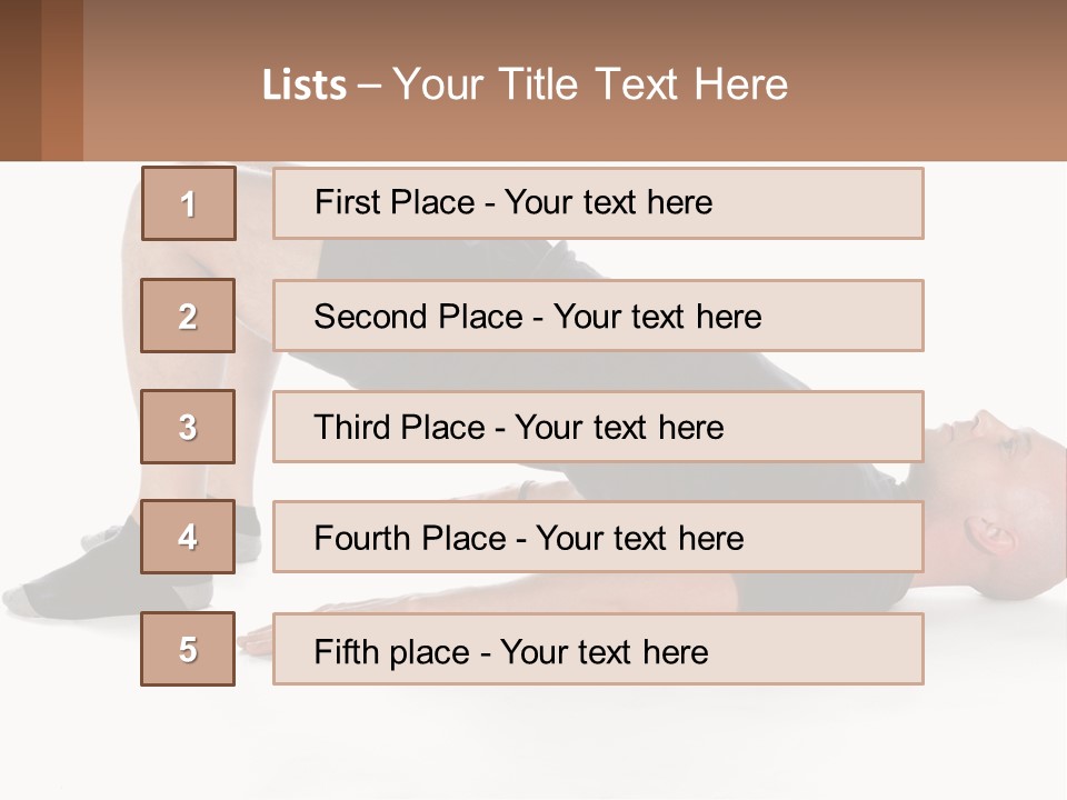A Man In Black Shirt Doing A Yoga Pose PowerPoint Template