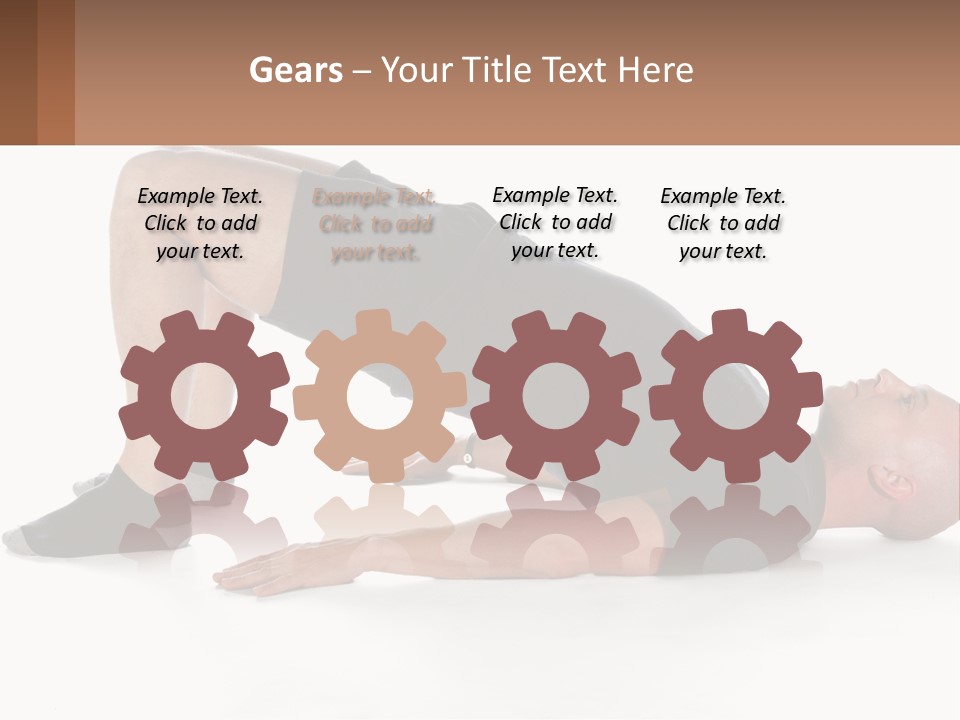 A Man In Black Shirt Doing A Yoga Pose PowerPoint Template