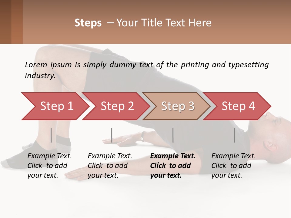 A Man In Black Shirt Doing A Yoga Pose PowerPoint Template