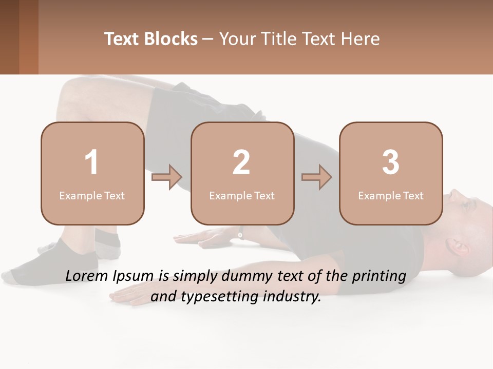 A Man In Black Shirt Doing A Yoga Pose PowerPoint Template