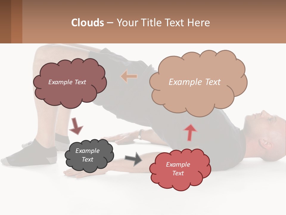A Man In Black Shirt Doing A Yoga Pose PowerPoint Template