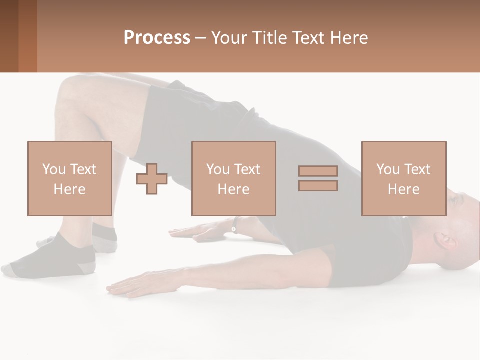 A Man In Black Shirt Doing A Yoga Pose PowerPoint Template