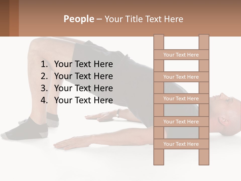 A Man In Black Shirt Doing A Yoga Pose PowerPoint Template