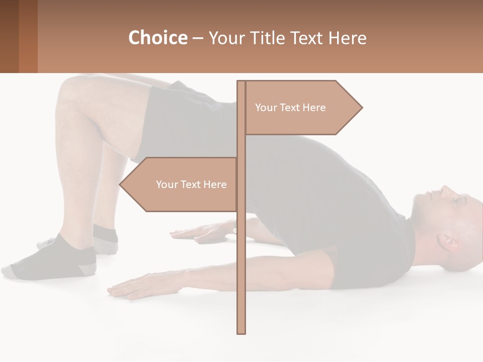 A Man In Black Shirt Doing A Yoga Pose PowerPoint Template