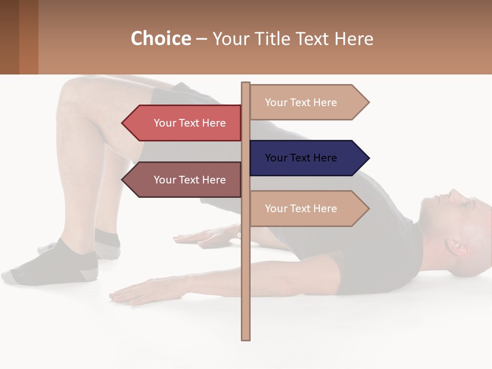 A Man In Black Shirt Doing A Yoga Pose PowerPoint Template