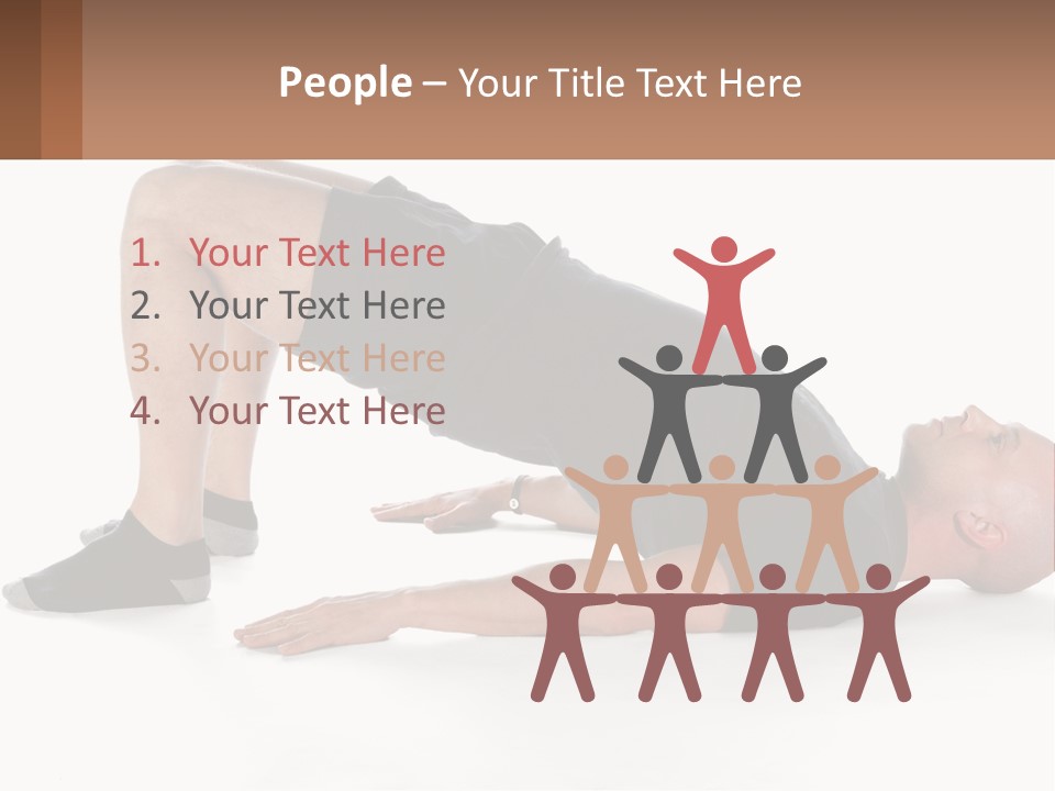 A Man In Black Shirt Doing A Yoga Pose PowerPoint Template